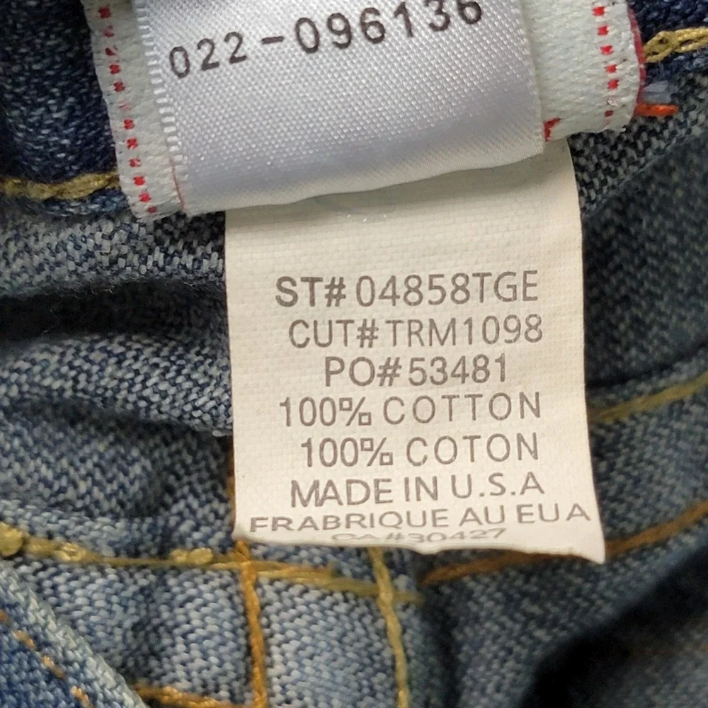True Religion Billy Jeans Men's 40x33 Bootcut Blue‎ Denim Koi Embroidery USA